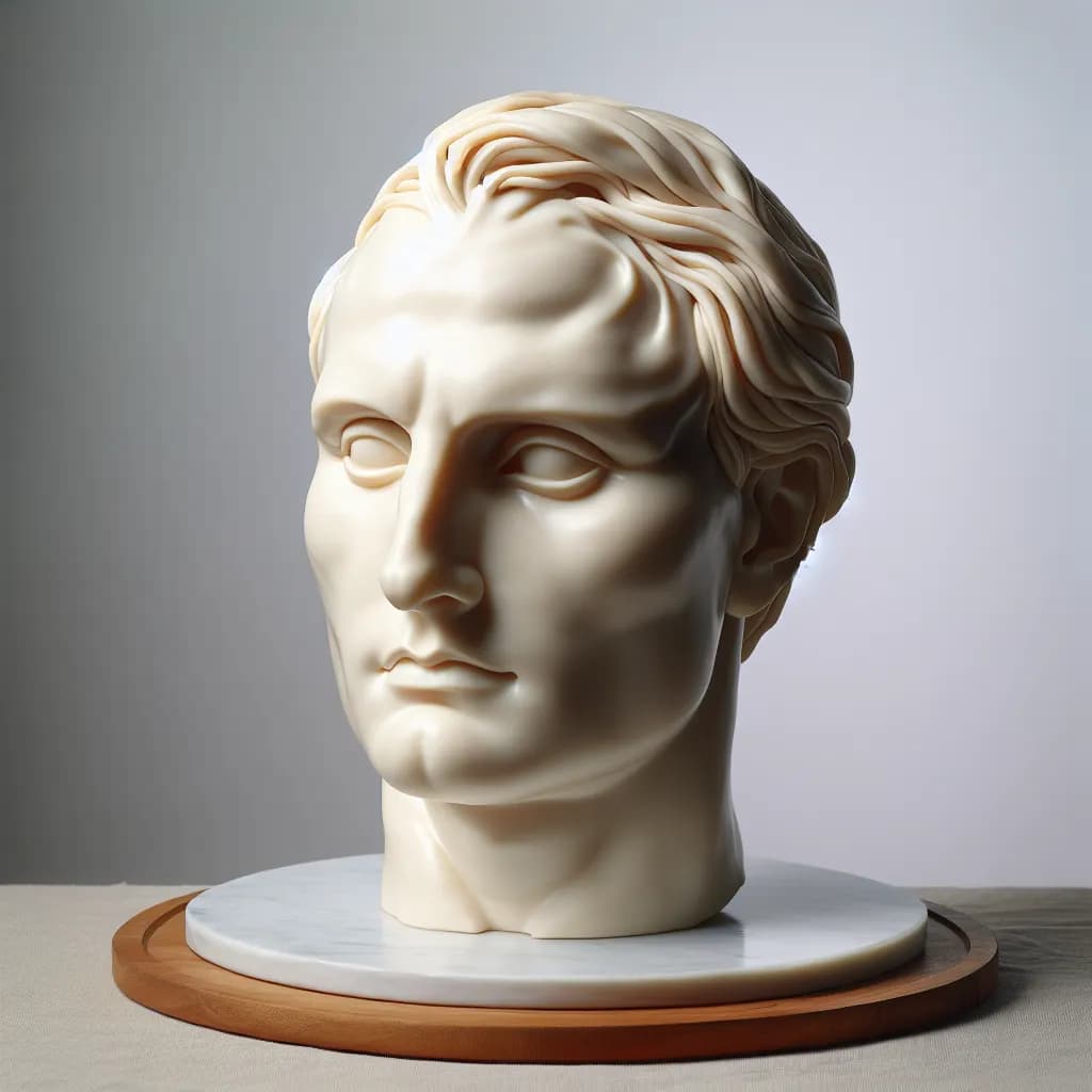 Scultura di Viso in Pasta di Zucchero