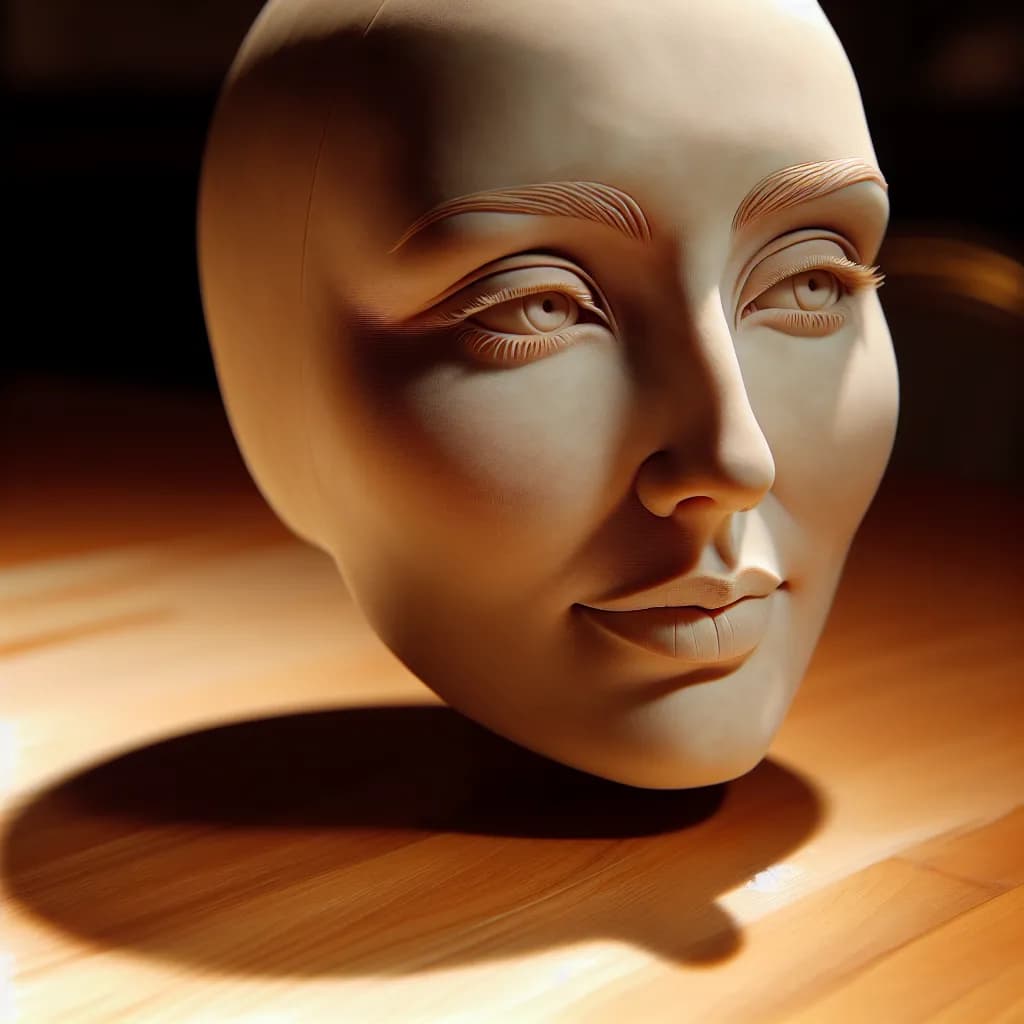 Scultura di Viso in Pasta di Zucchero