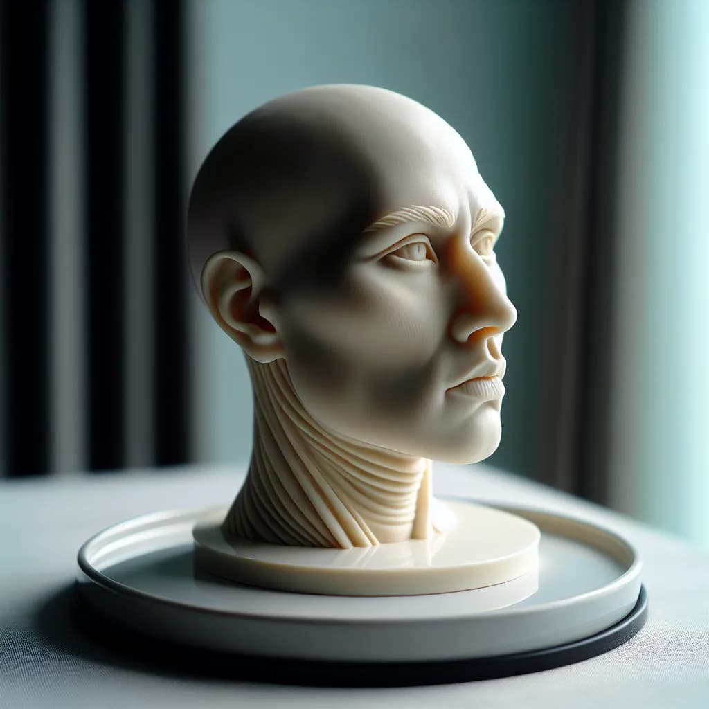 Scultura di Viso in Pasta di Zucchero