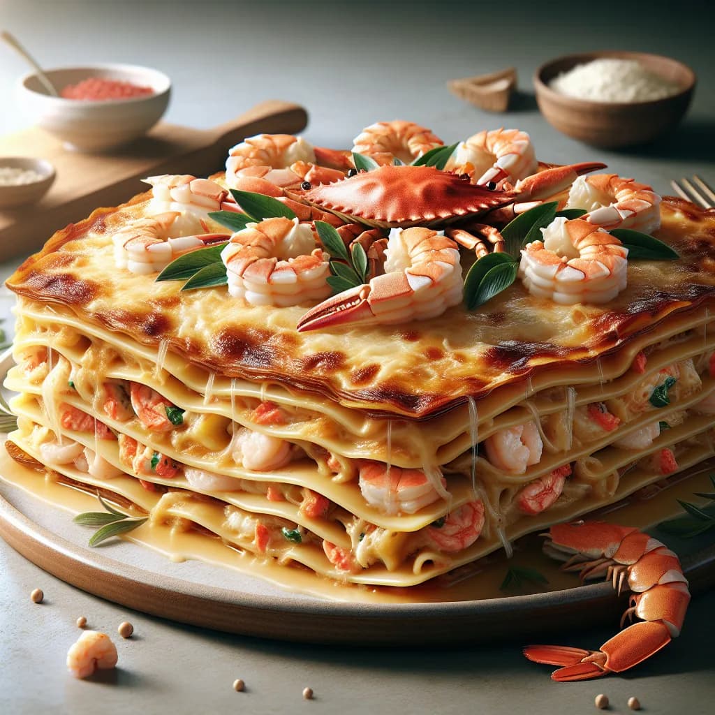 Seafood Lasagna with Crab and Shrimp