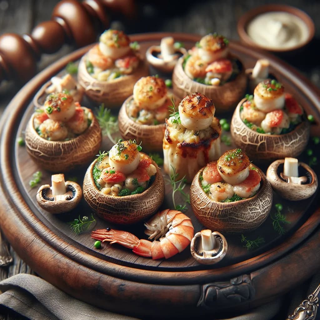 Seafood Stuffed Mushrooms