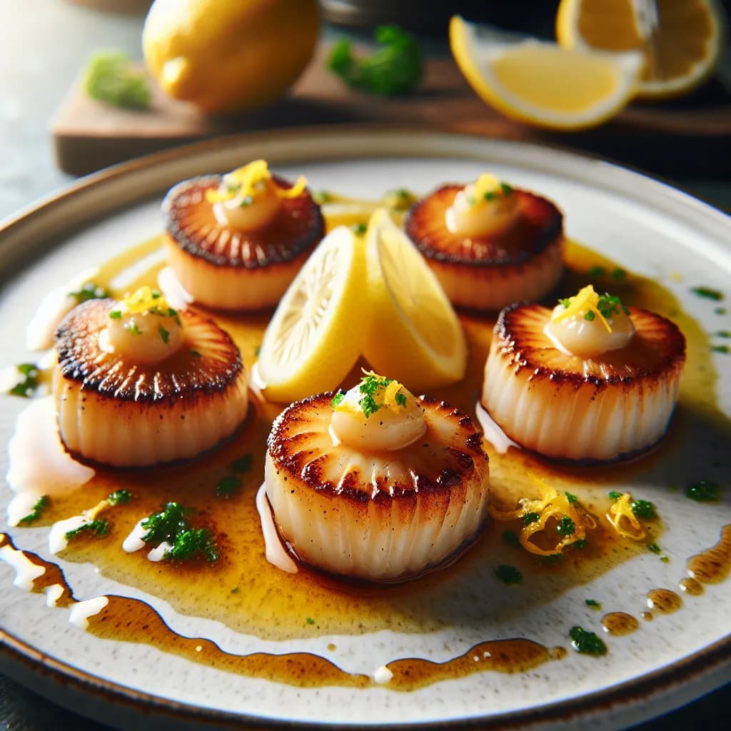Seared Scallops with Lemon Butter