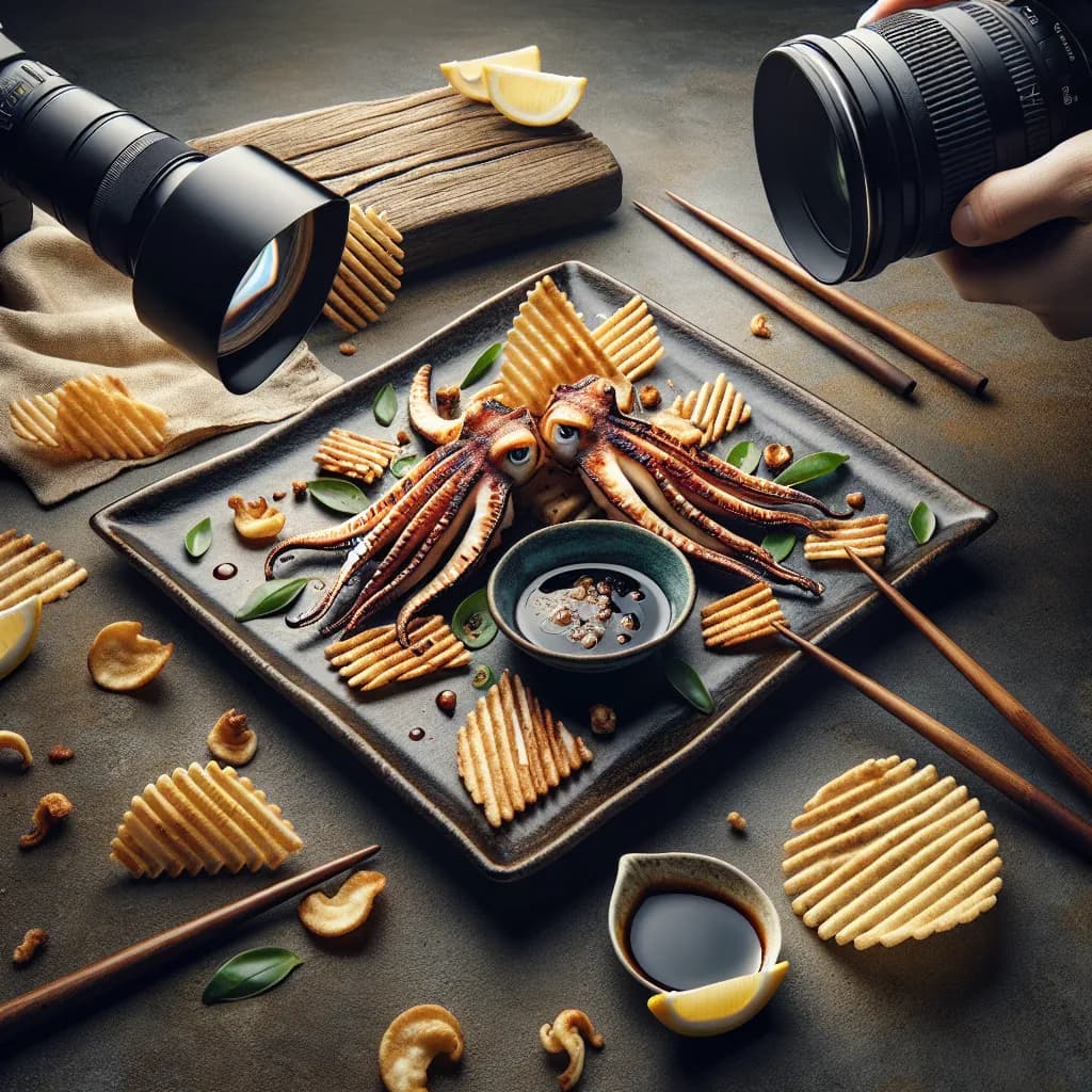 Seiche Grillée aux Gaufrettes
