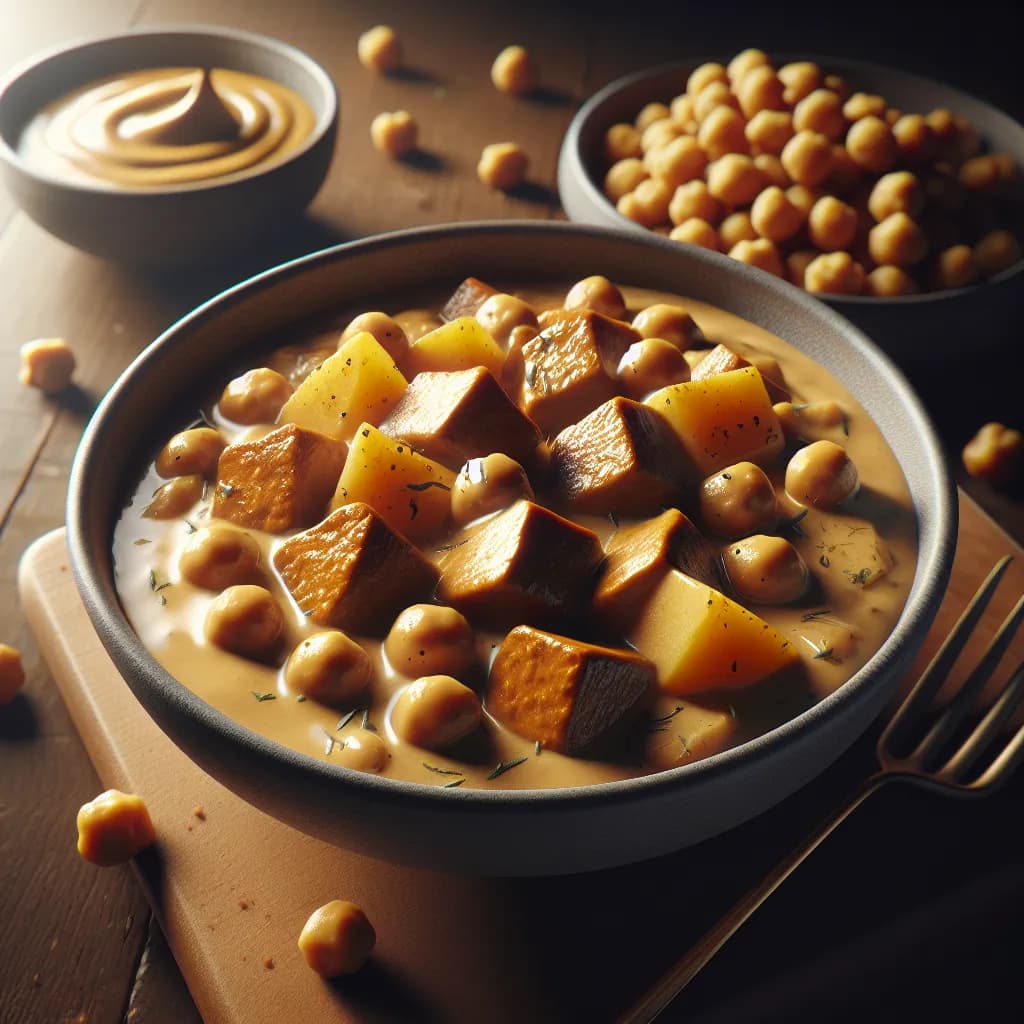 Seitan-Kartoffel-Curry mit Misopaste