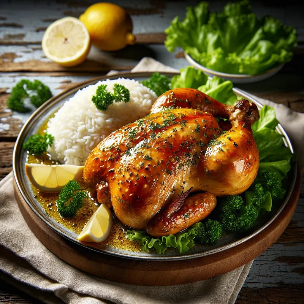 Senf-Hähnchen mit Reis