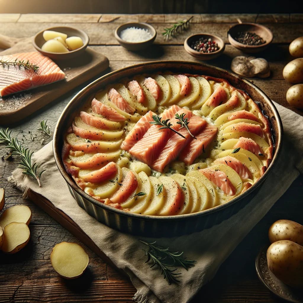 Sformato di salmone e patate