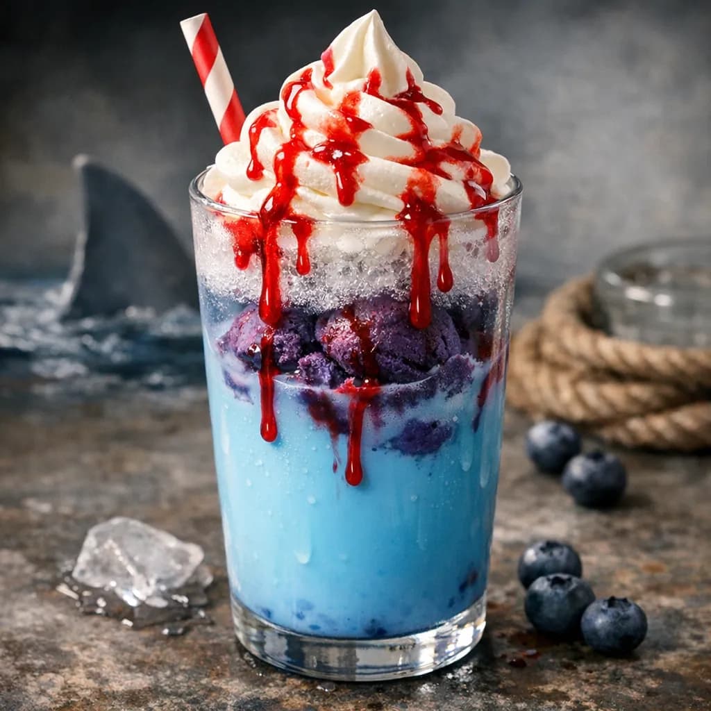 Shark Bite Blueberry Float