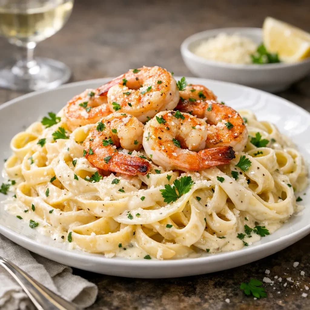 Shrimp Fettuccine Alfredo