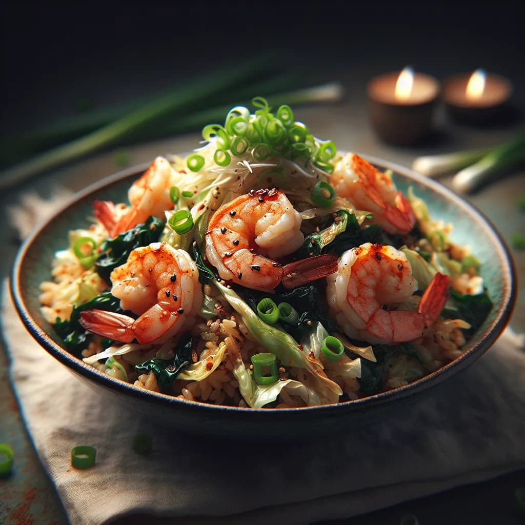 Shrimp and Cabbage Fried Rice