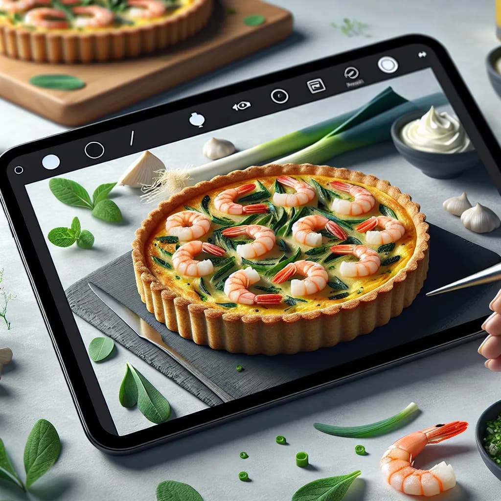 Shrimp and Leek Quiche