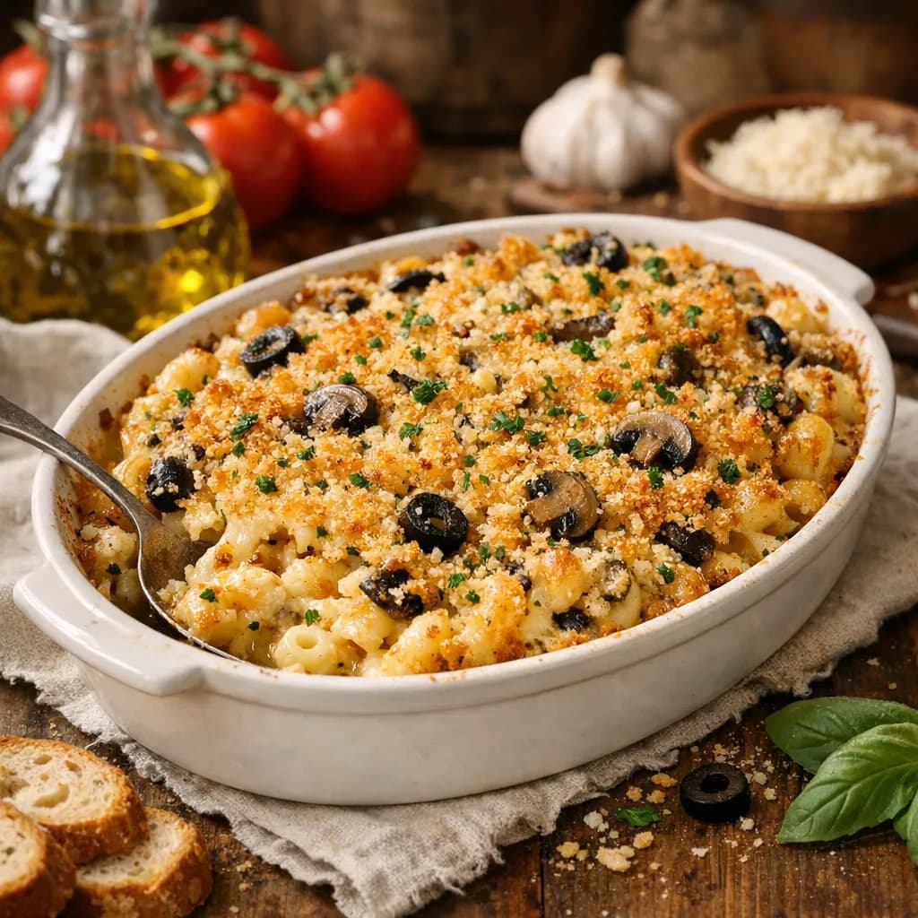 Sicilian Four Cheese Macaroni Casserole
