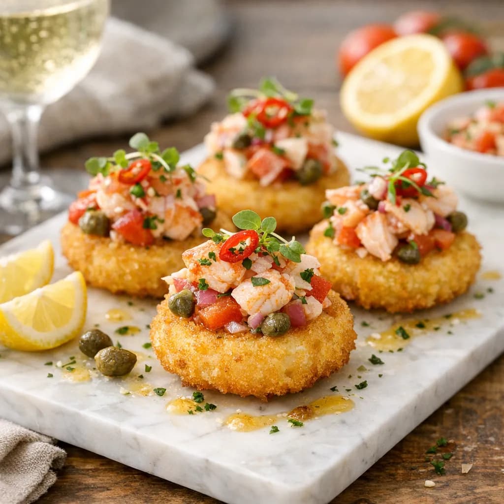Sicilian Fried Lobster Ceviche Bites
