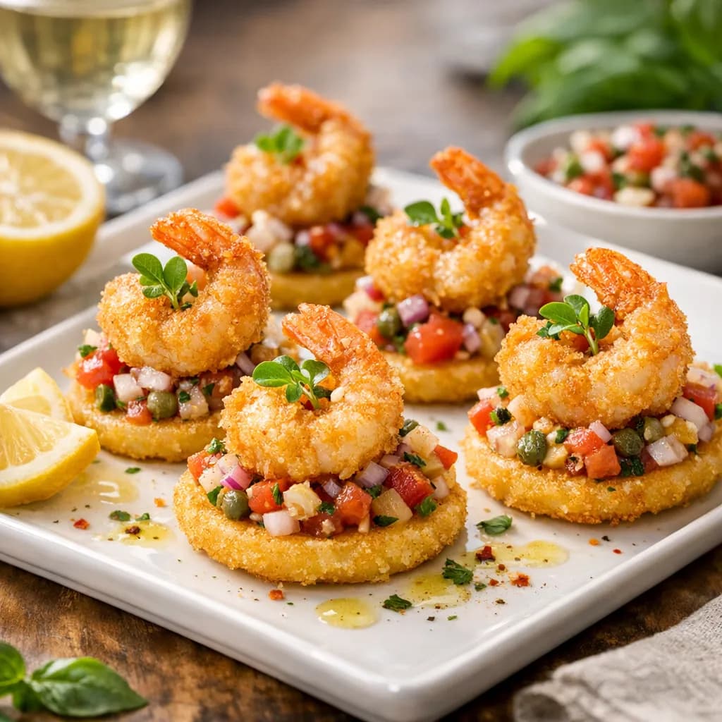 Sicilian Fried Shrimp Ceviche Bites