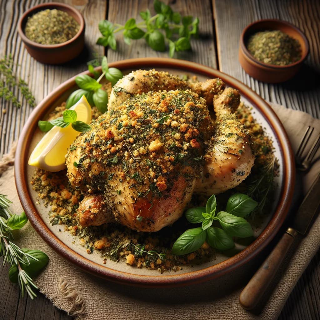 Sicilian Herb Breadcrumbs Crusted Chicken