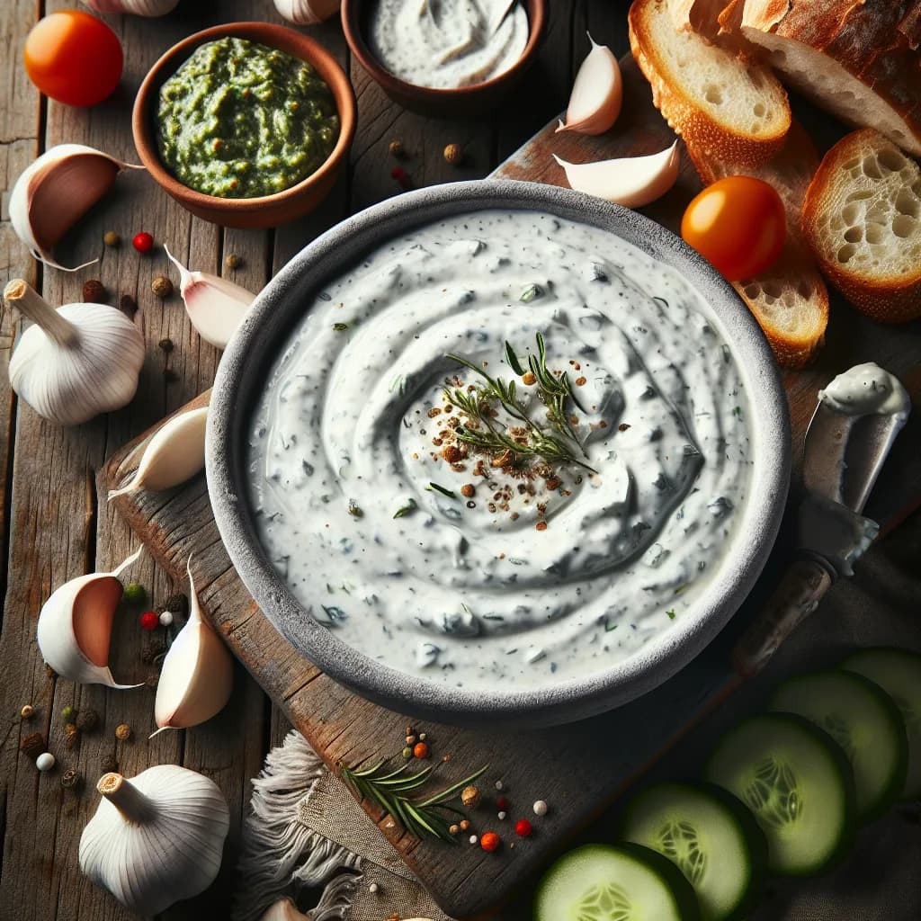 Skyr-Dip mit Knoblauch und Kräutern