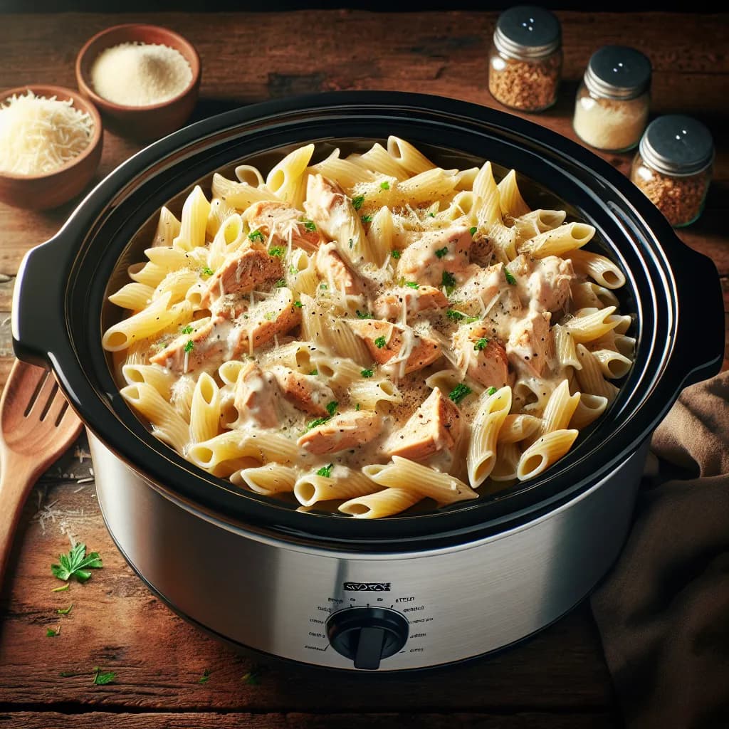 Slow Cooker Creamy Chicken Pasta