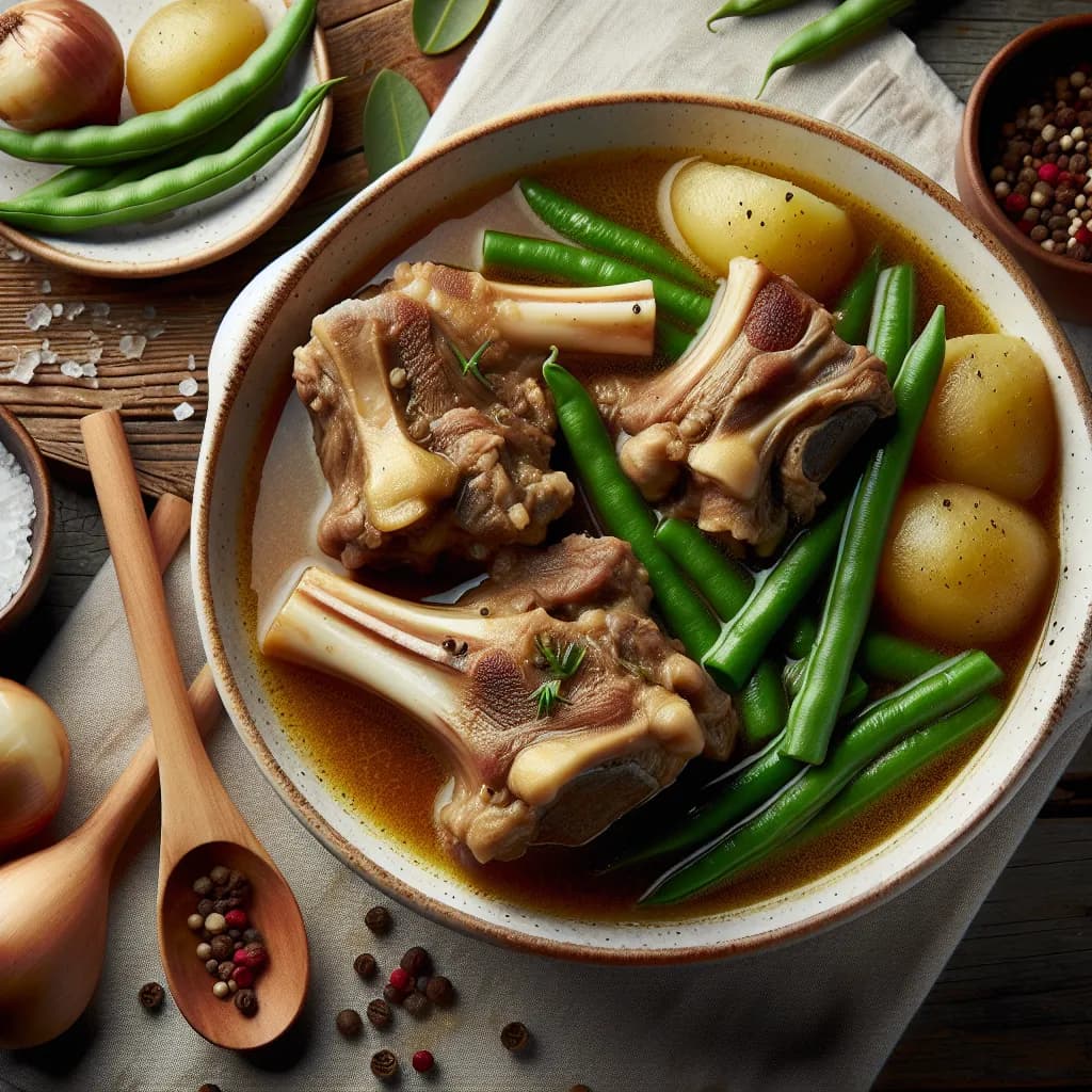 Slow Cooker Neckbones with Green Beans and Potatoes