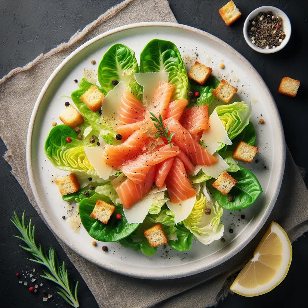 Smoked Salmon Caesar Salad