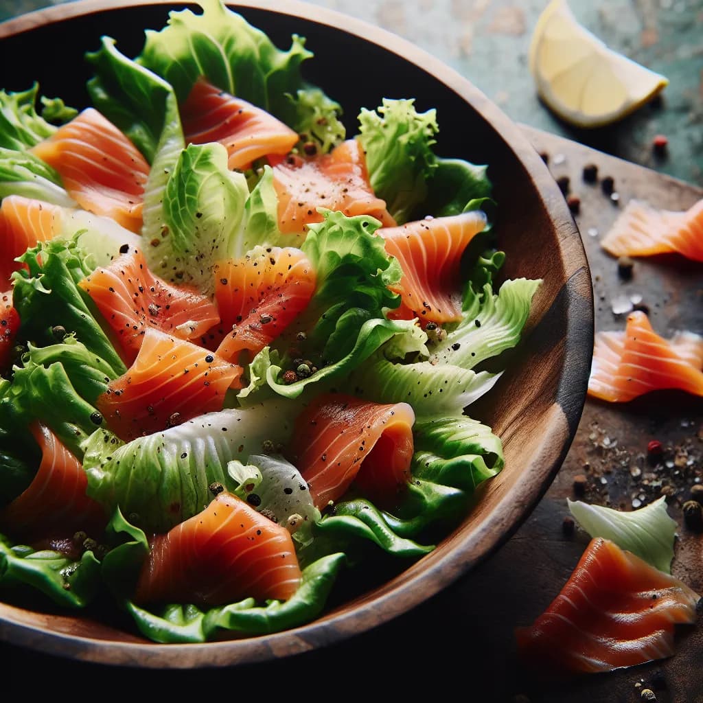 Smoked Salmon and Lettuce Salad