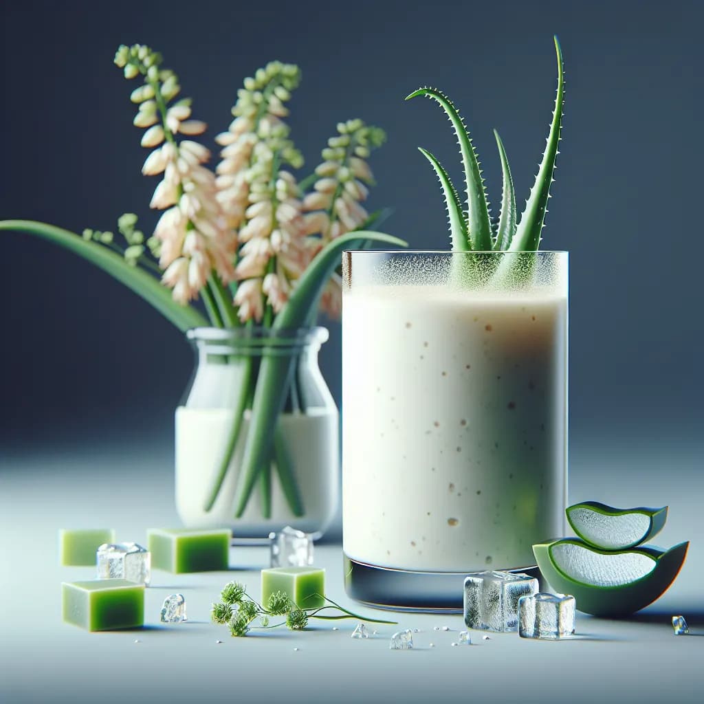 Smoothie Glacé à l'Aloe et Lait