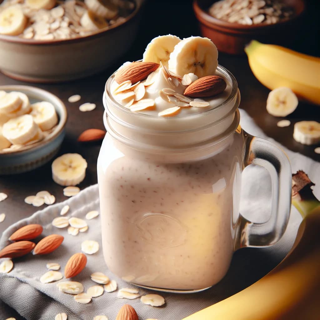 Smoothie Yaourt à la Banane et Avoine