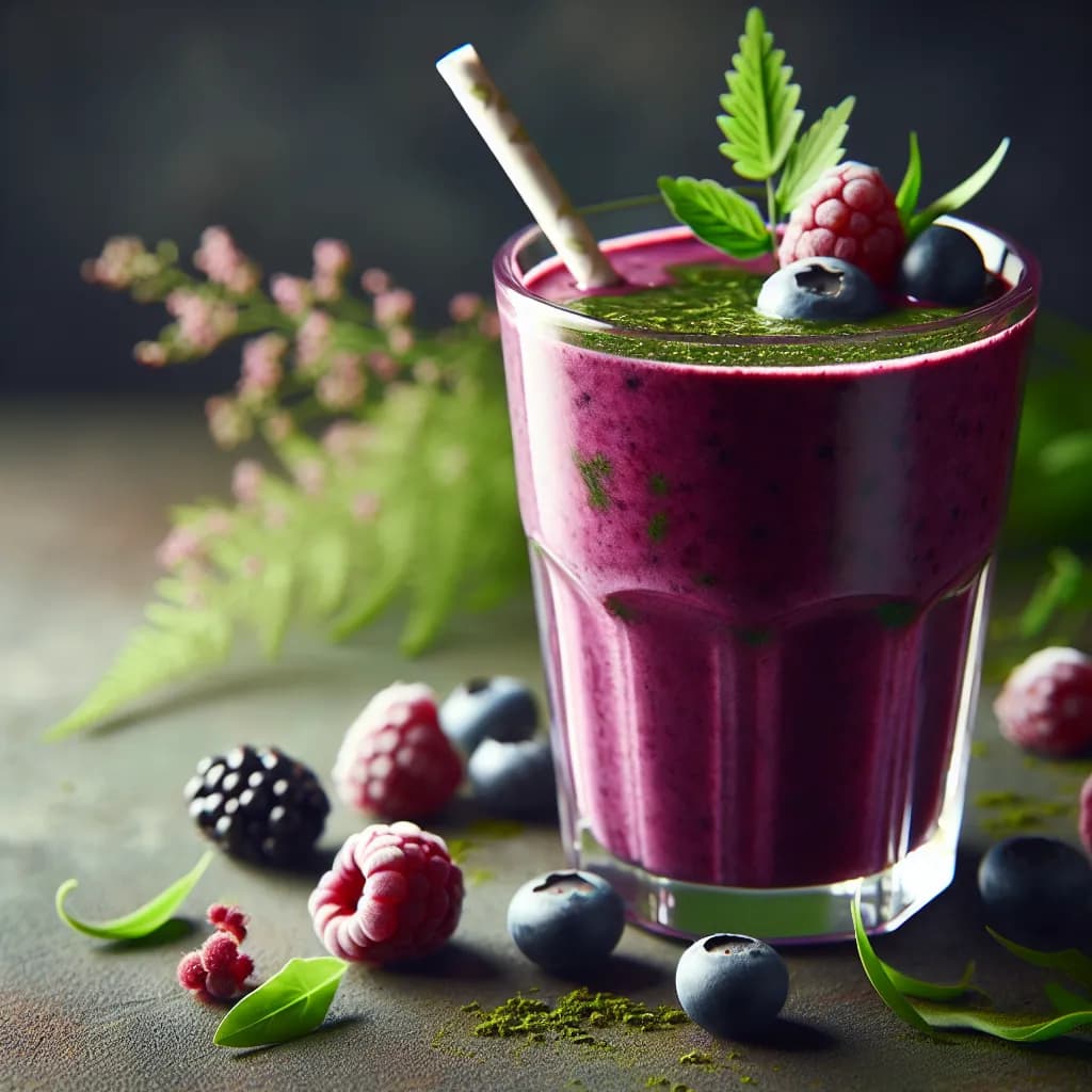 Smoothie aux Baies et Spiruline