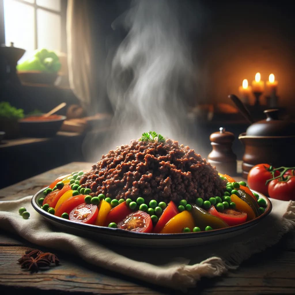 Smothered Ground Beef and Vegetables