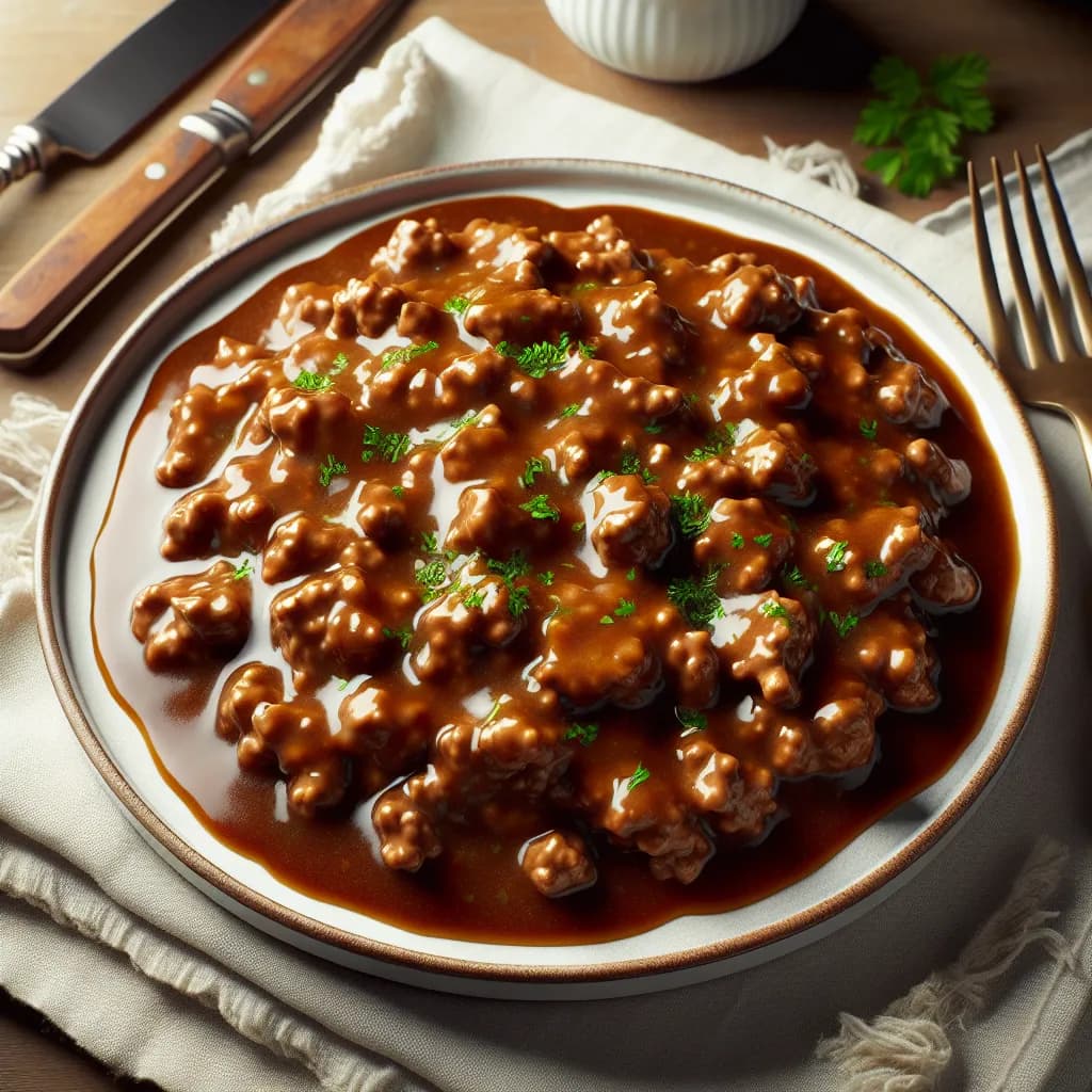 Smothered Ground Beef with Gravy