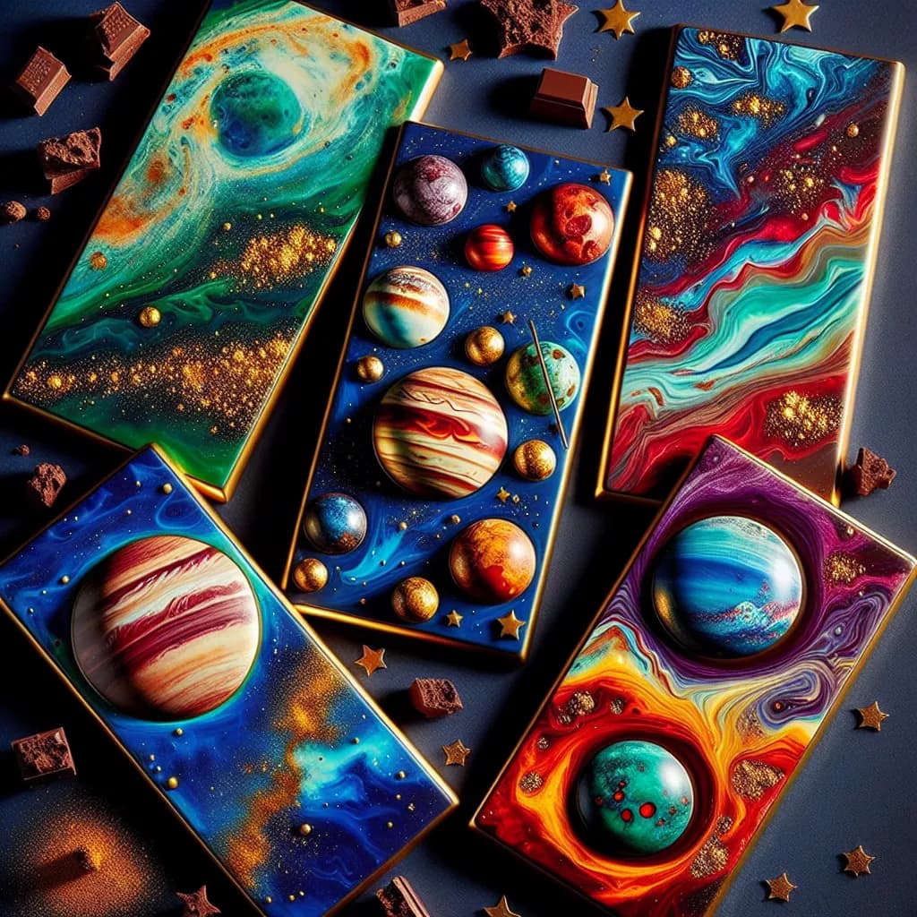 Solar System Chocolate Bars with Lava Spice