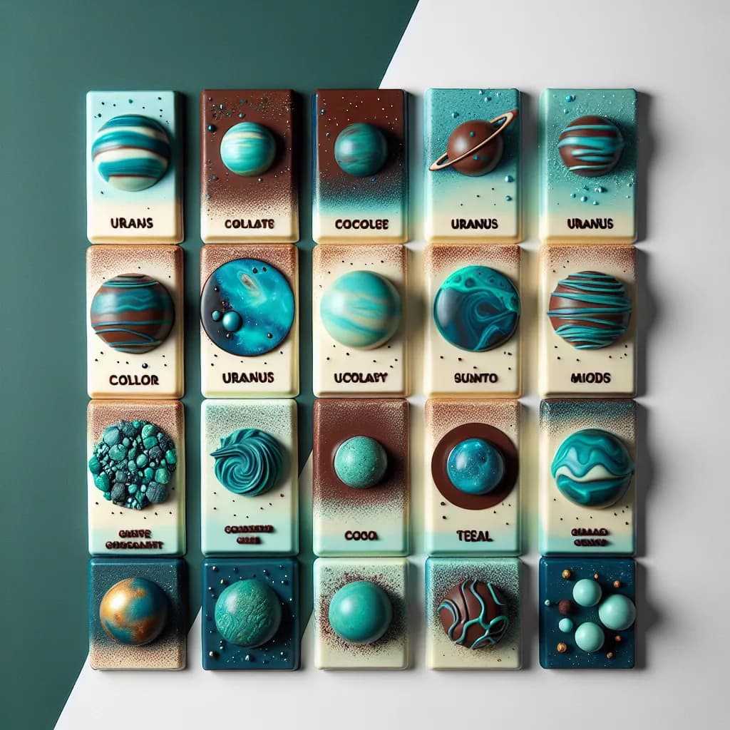 Solar System Chocolate Bars with Uranus Mint