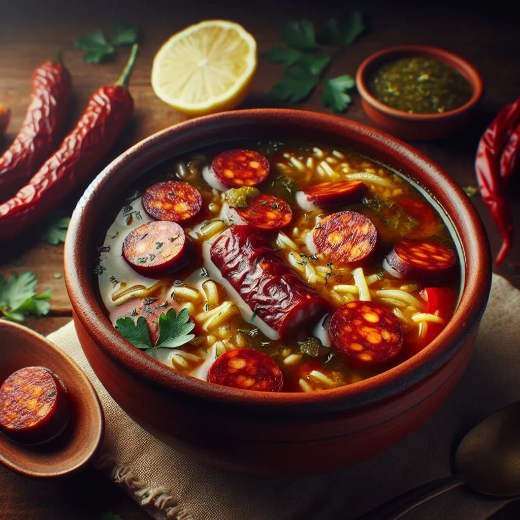 Sopa de Arroz au Chorizo