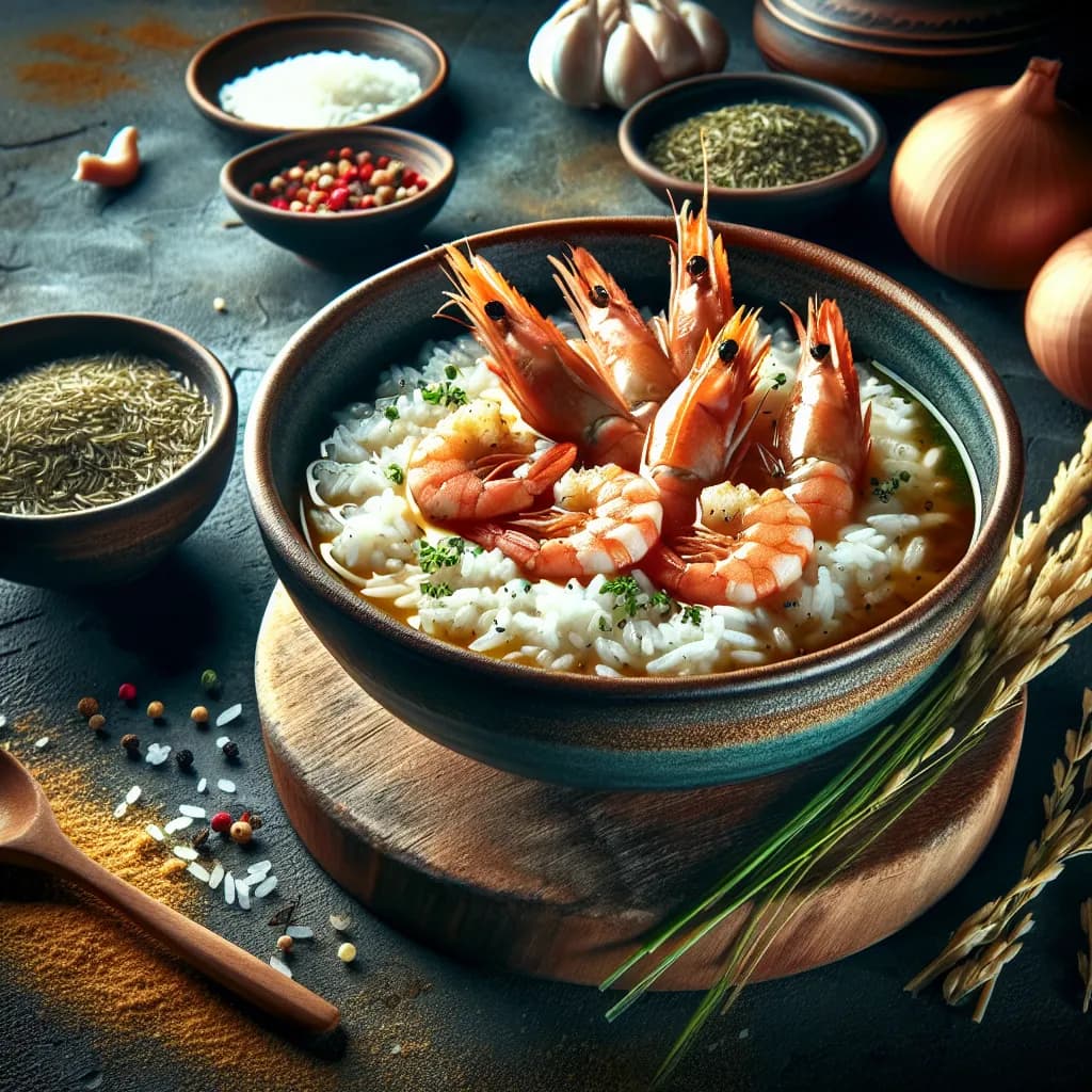Sopa de Arroz aux Crevettes