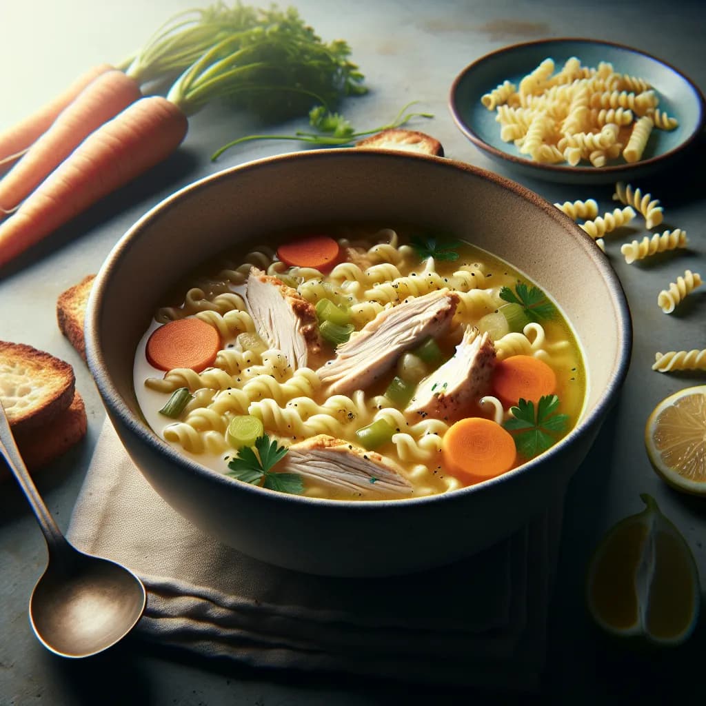 Sopa de Frango com Macarrão