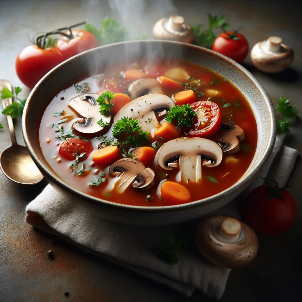 Sopa de Setas y Jitomate