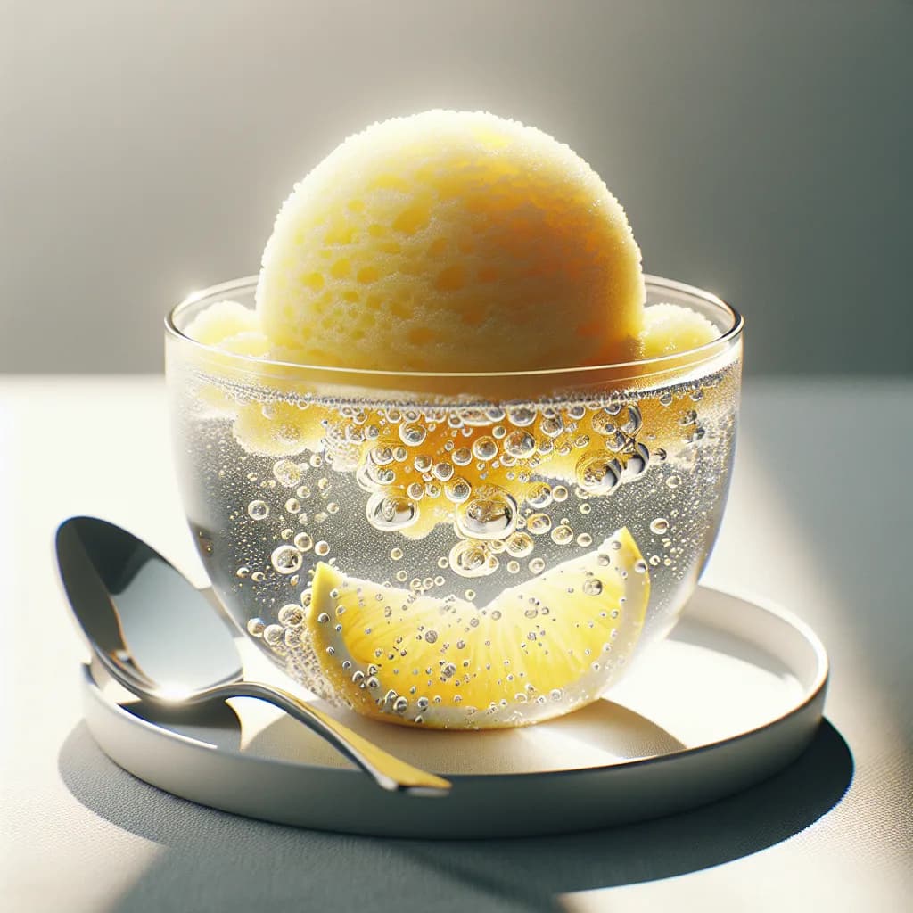 Sorbetto al Limone con Acqua Minerale Gassata