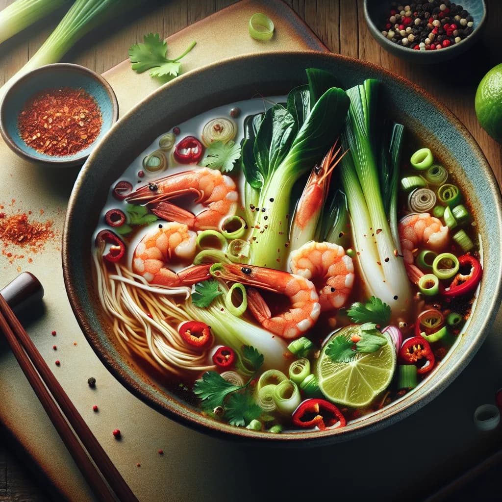 Soupe Pimentée aux Crevettes
