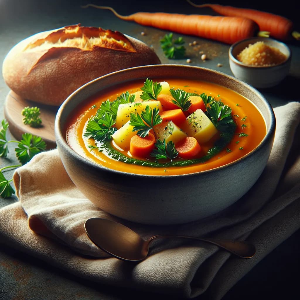 Soupe de Pommes de Terre et Carottes