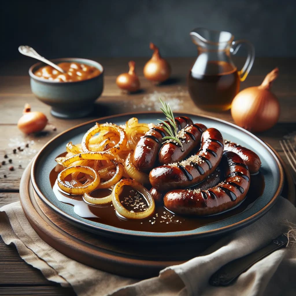 South African Boerewors with Onion Gravy