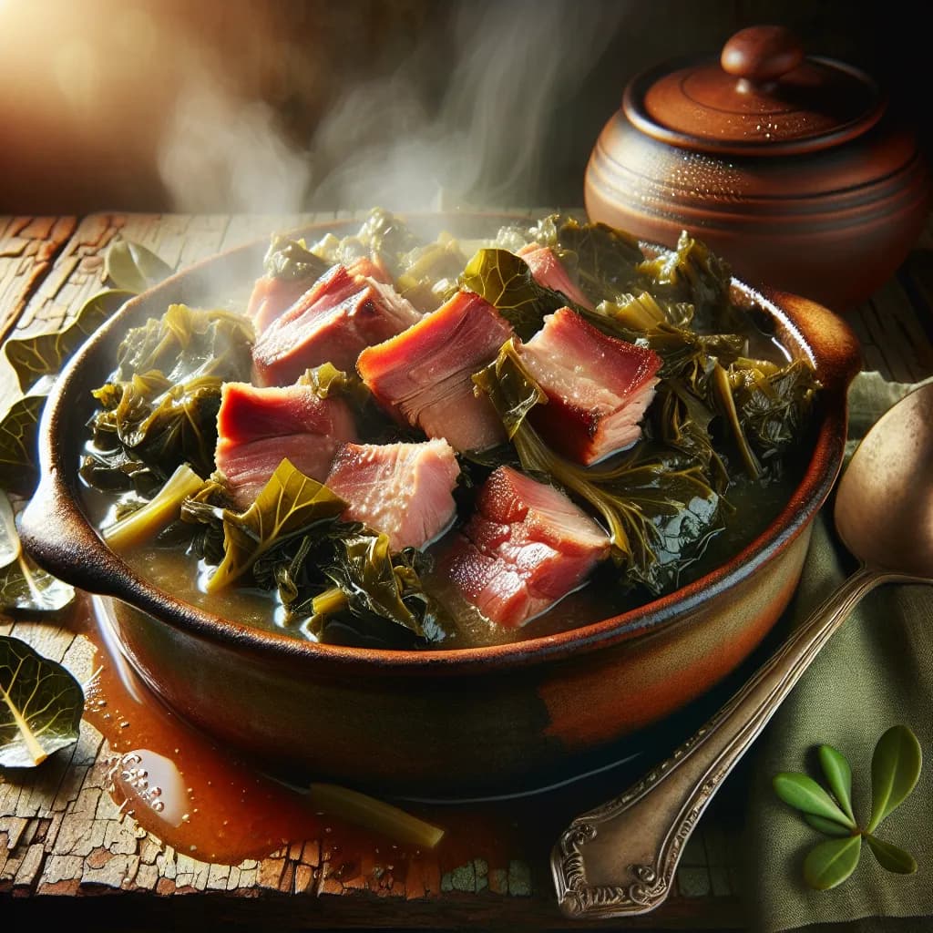 Southern Collard Greens with Ham Hock