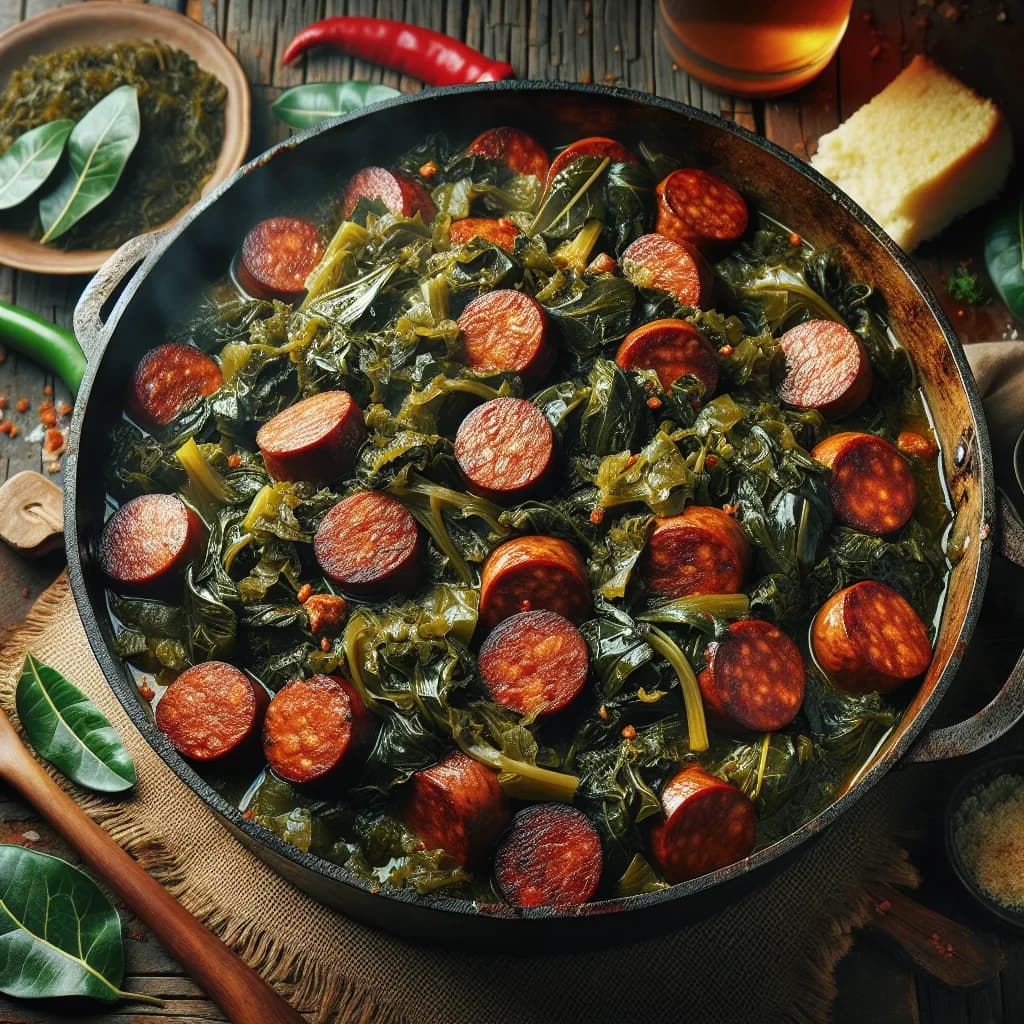 Southern Collard Greens with Sausage