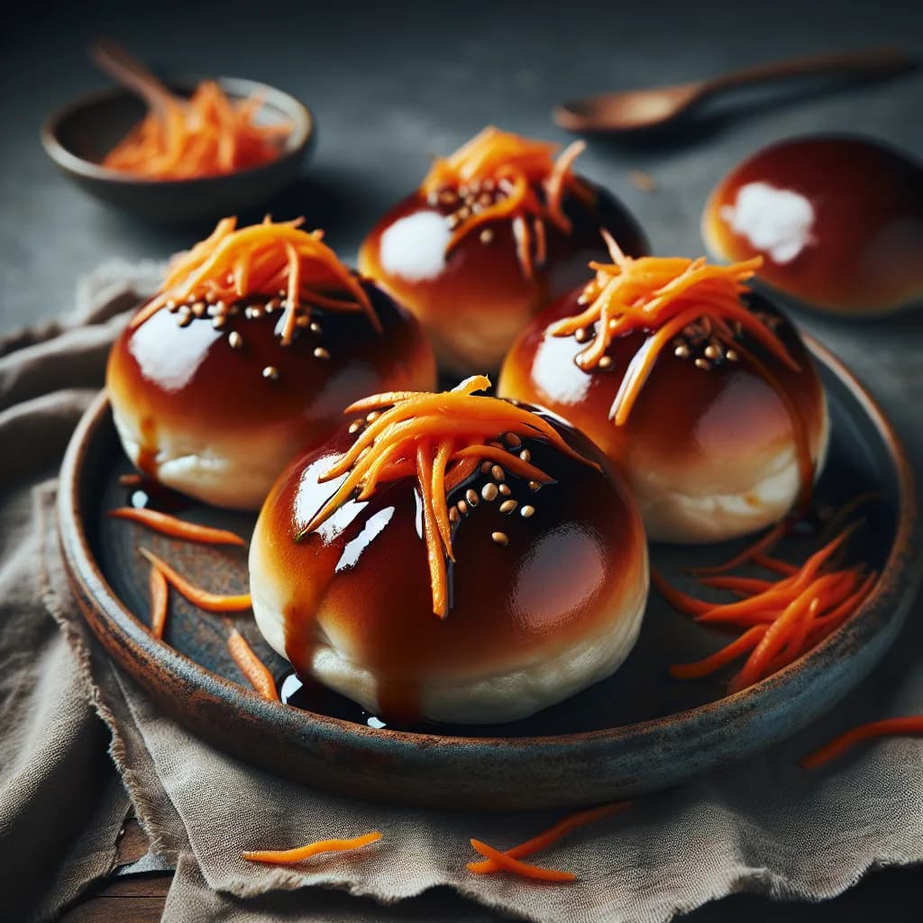 Soy Sauce Glazed Carrot Buns