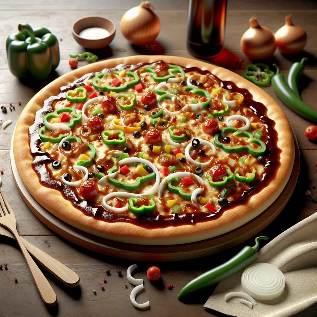 Soya Sauce and Cheese Pizza