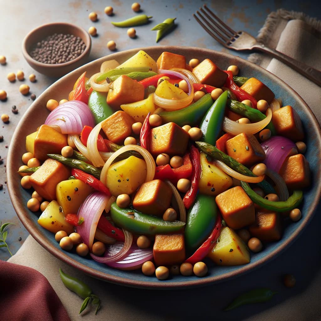 Soyabean and Potato Stir Fry