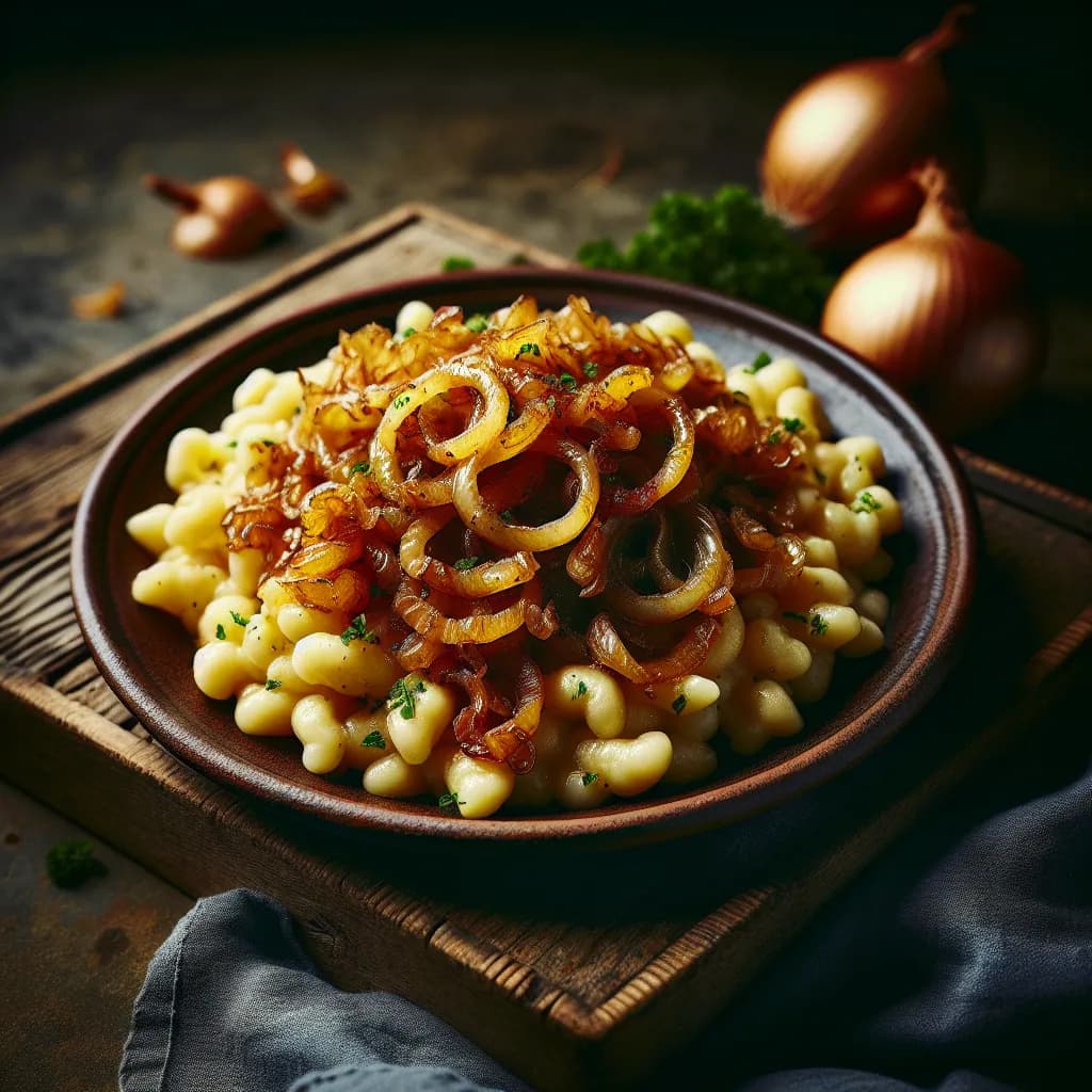 Spätzle with Caramelized Onions