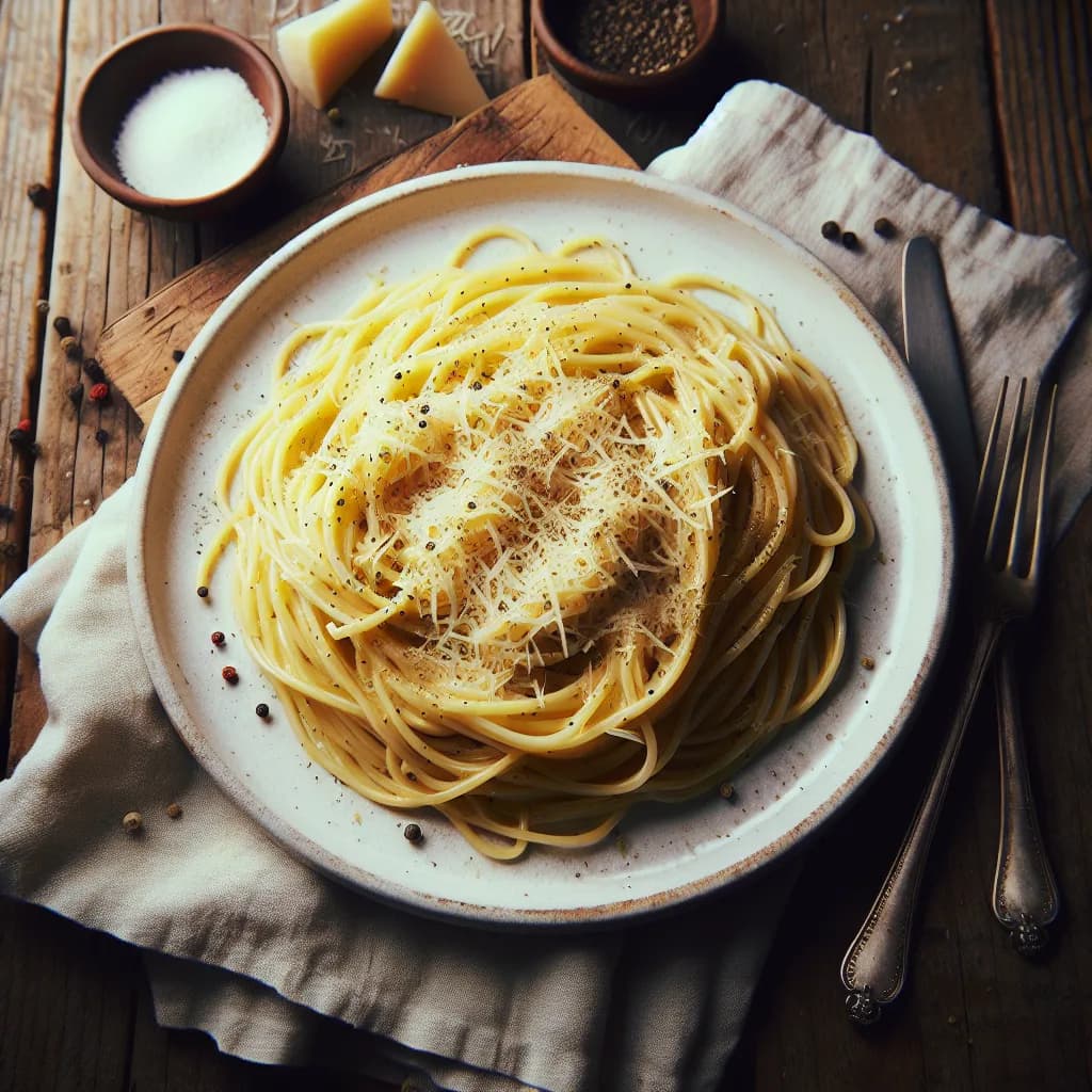 Spaghetti al Formaggio e Pepe