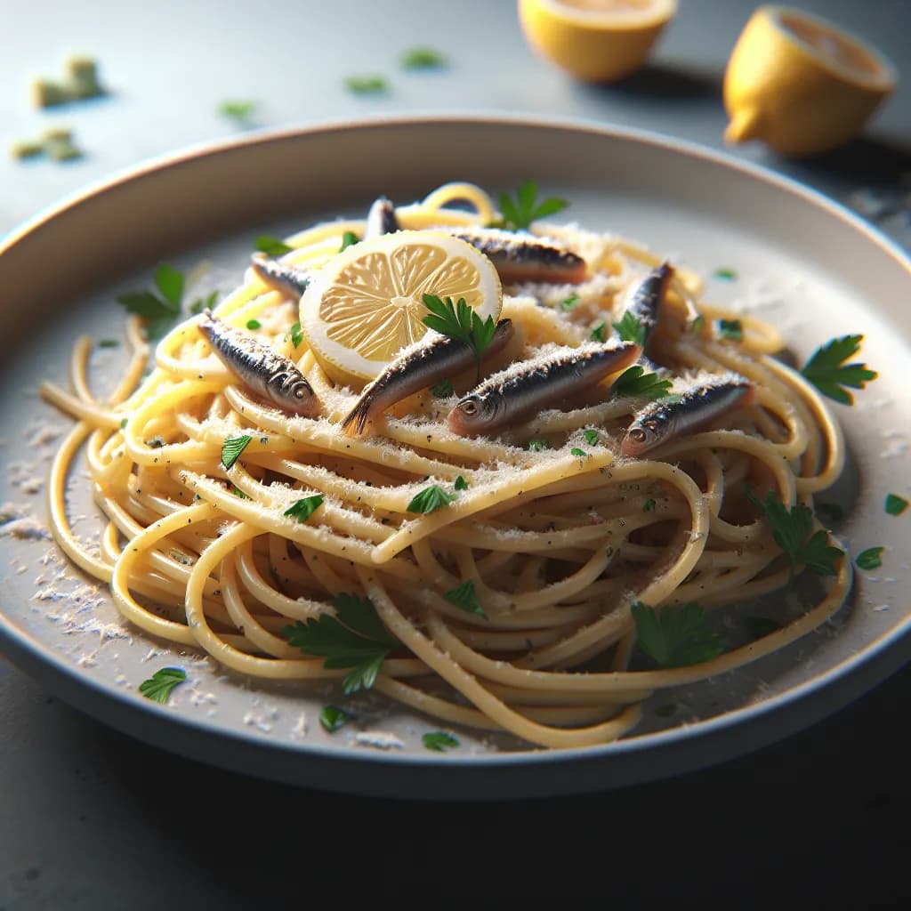 Spaghetti al Limone e Alici