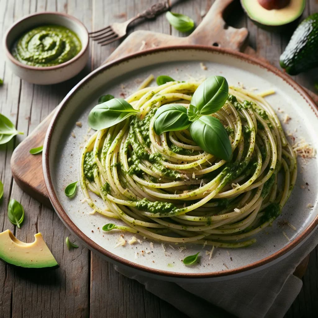 Spaghetti al Pesto di Avocado
