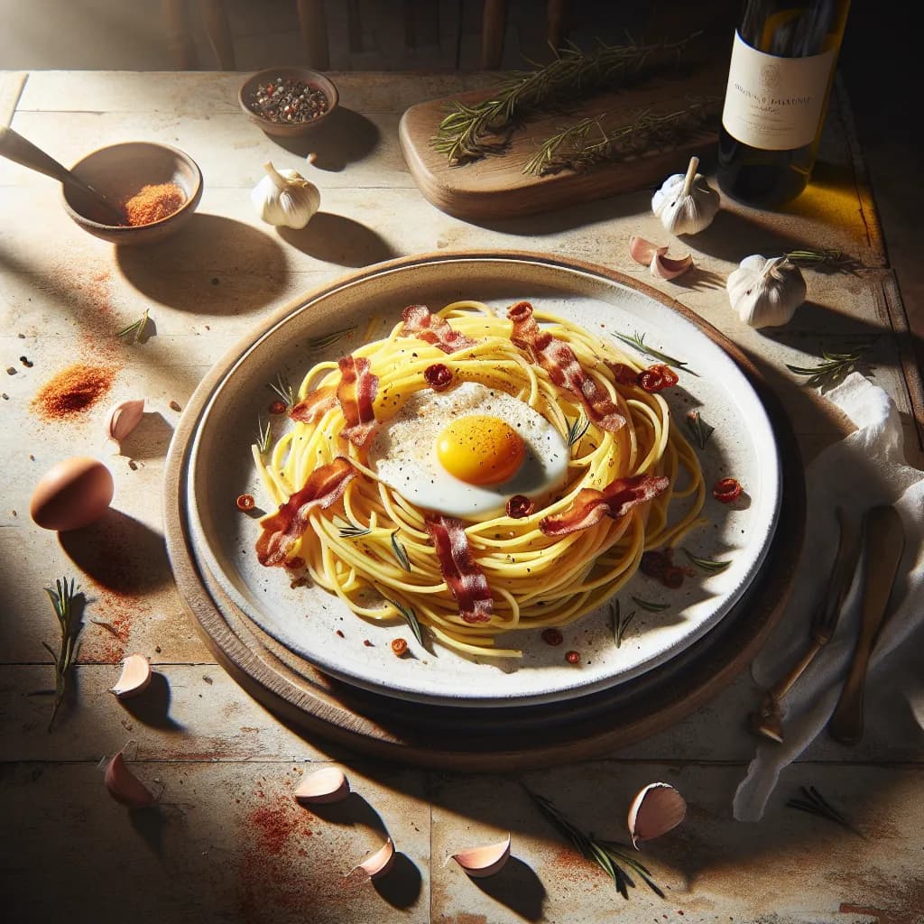Spaghetti alla Tirolese con Uova e Rigatino