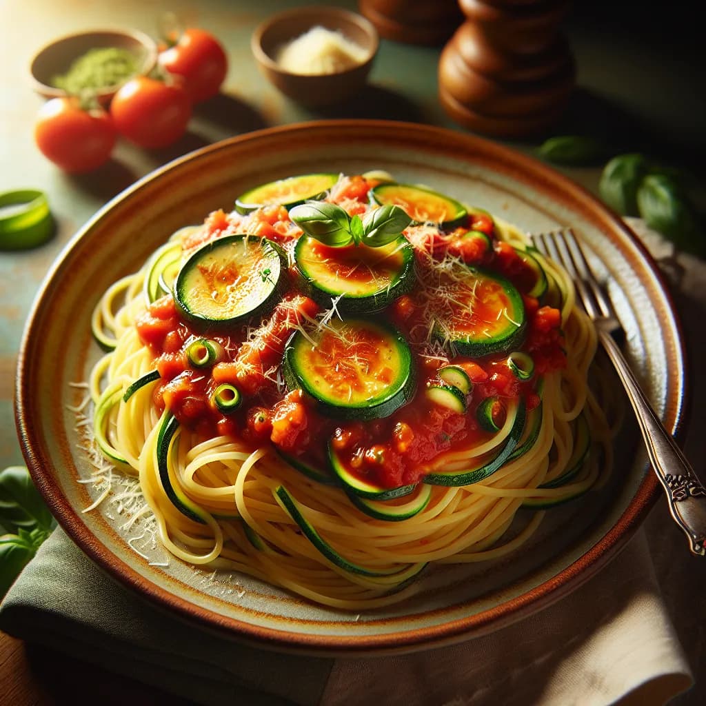 Spaghetti di Zucchine al Pomodoro