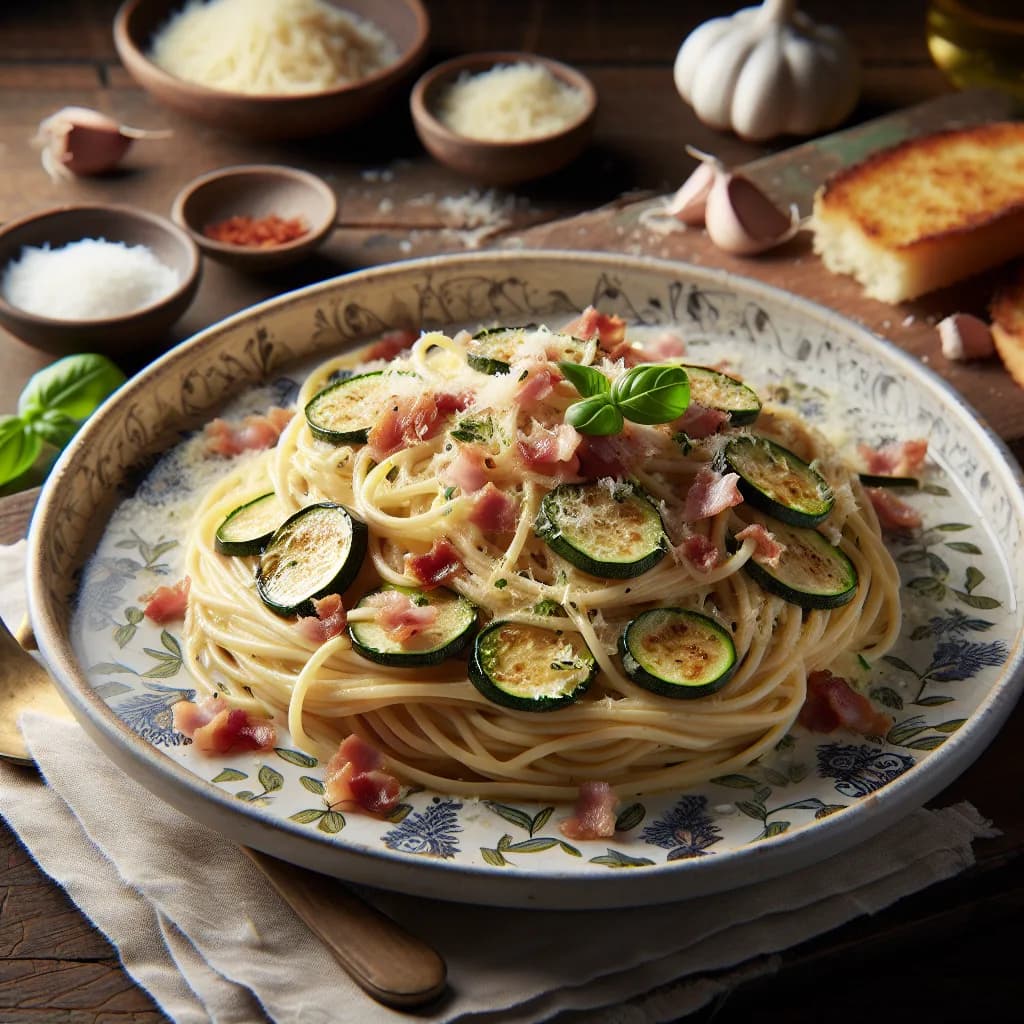Spaghetti di Zucchine alla Carbonara
